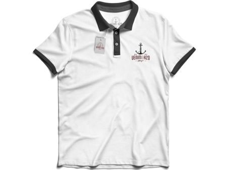 Venim H20 Cotton Polo Shirt White Black