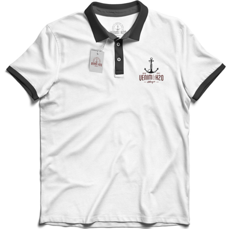 Venim H20 Cotton Polo Shirt White Black