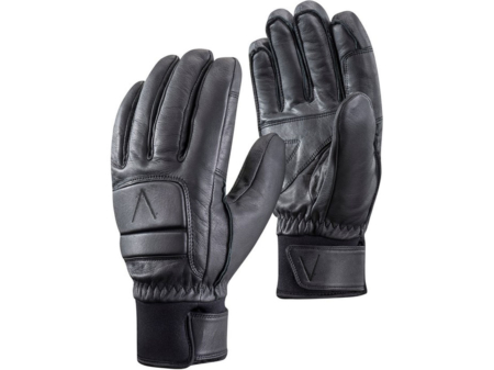 Venim Black Leather Ski Gloves